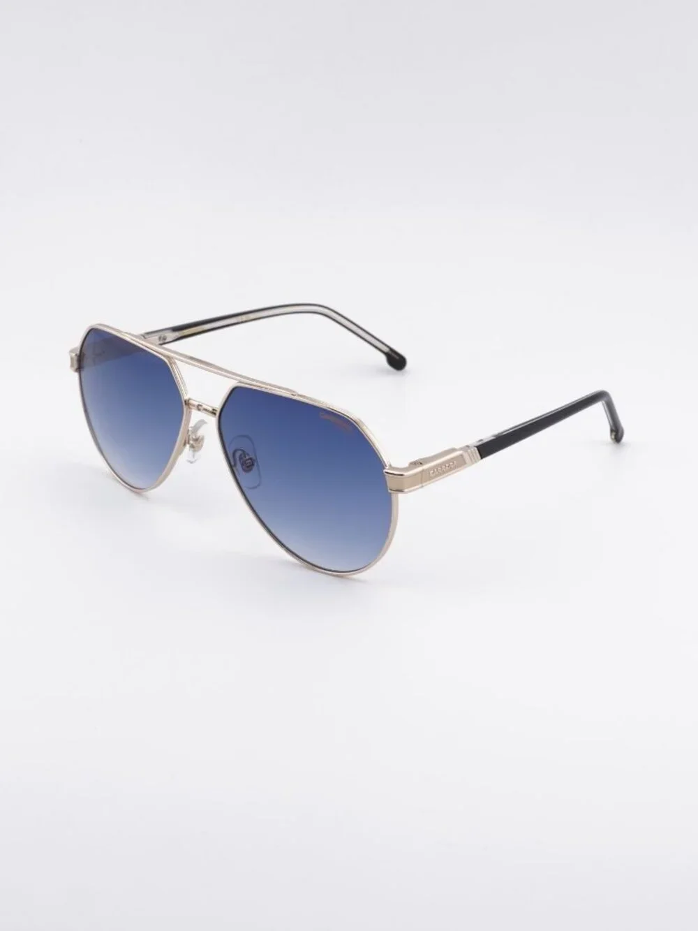 CARRERA 1067/S 0J5G 08 Sunglasses Gold Aviator Frame, Blue Lenses